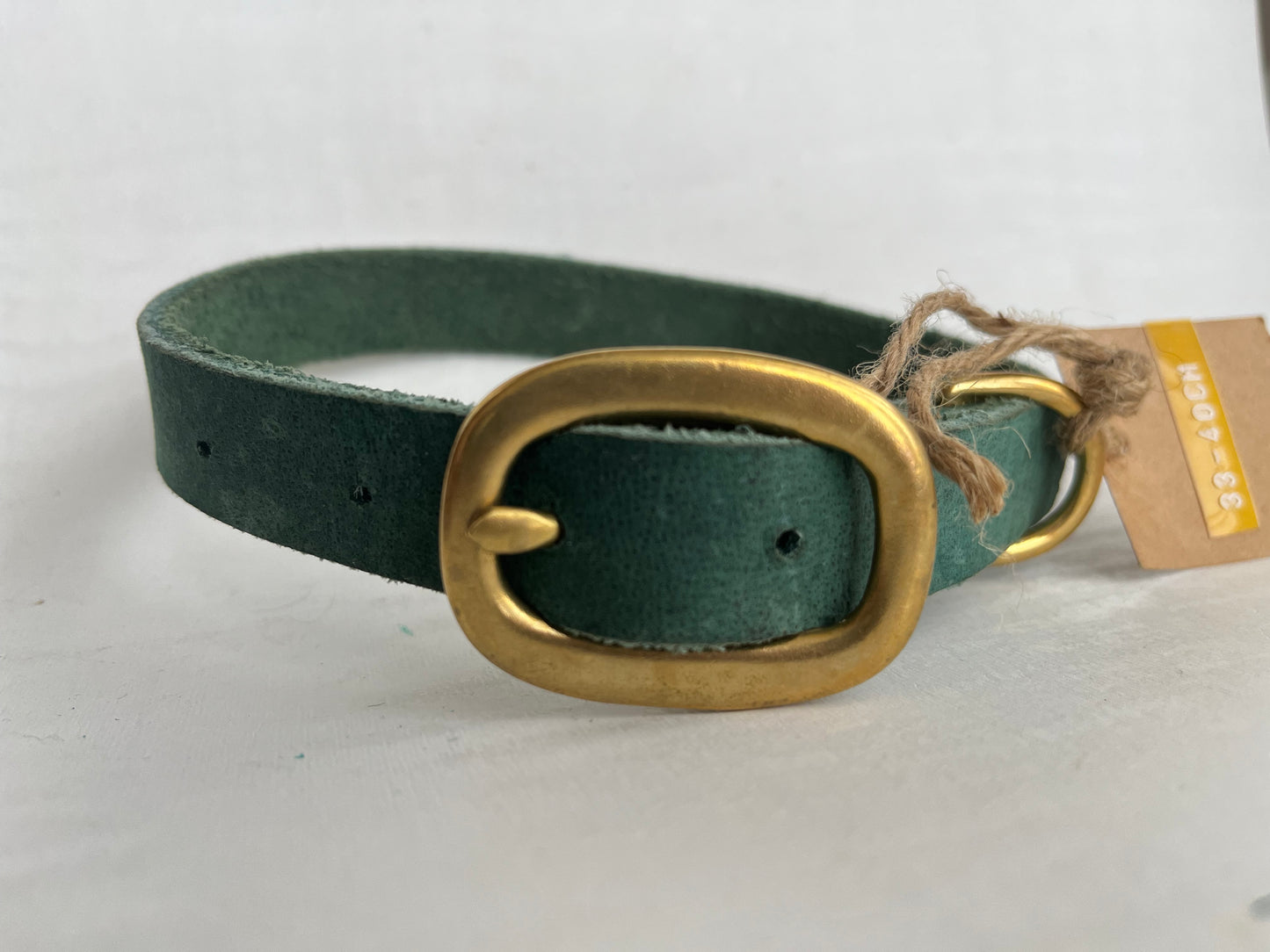 Collier en cuir souple Vert