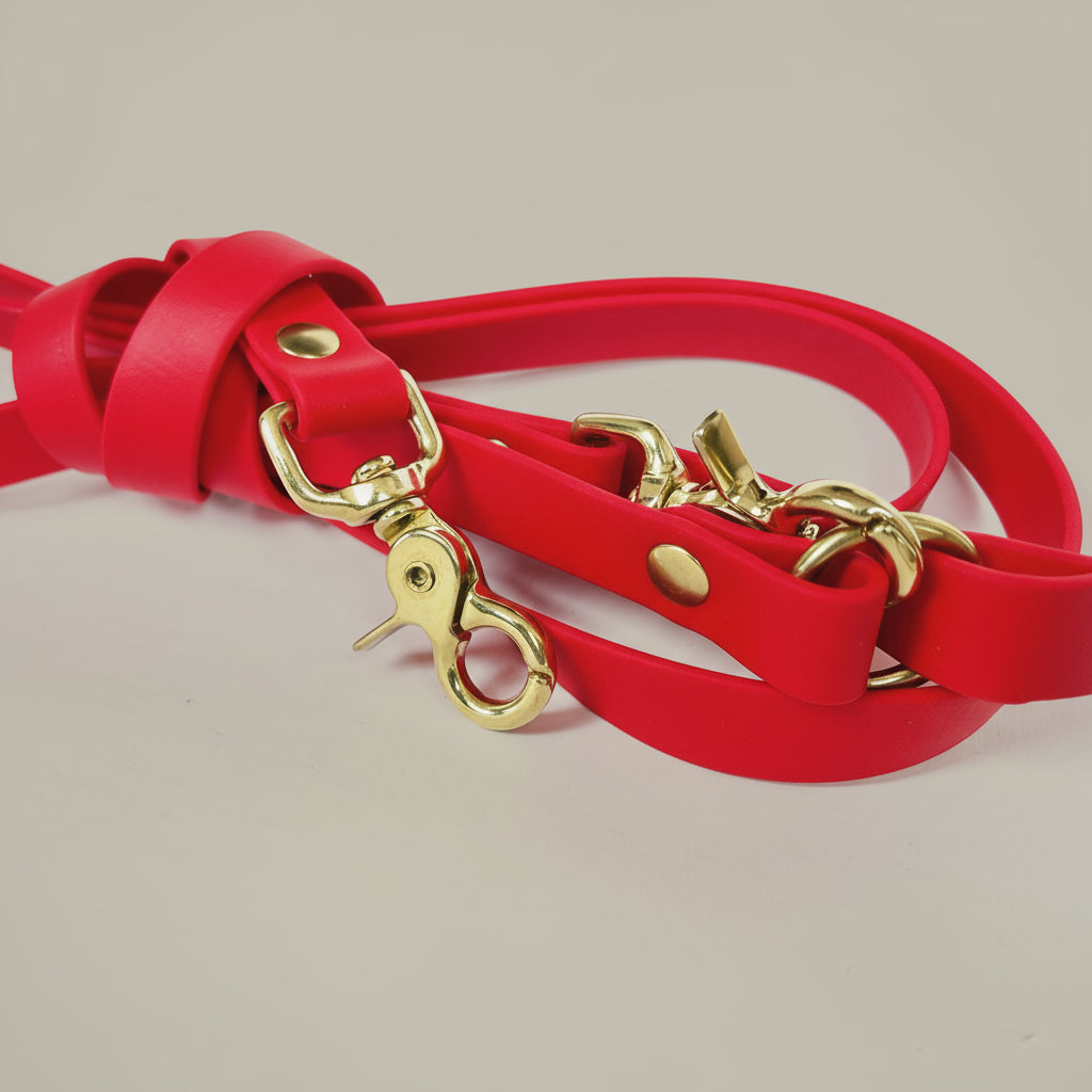 Laisse bandoulière en similicuir multi-positions