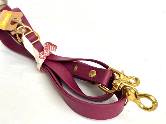 Laisse similicuir Bordeaux multi-positions