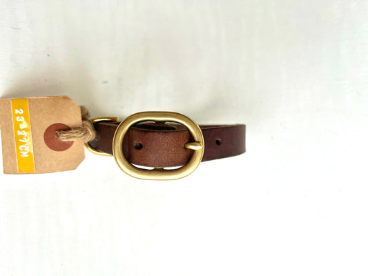 Collier en cuir Marron