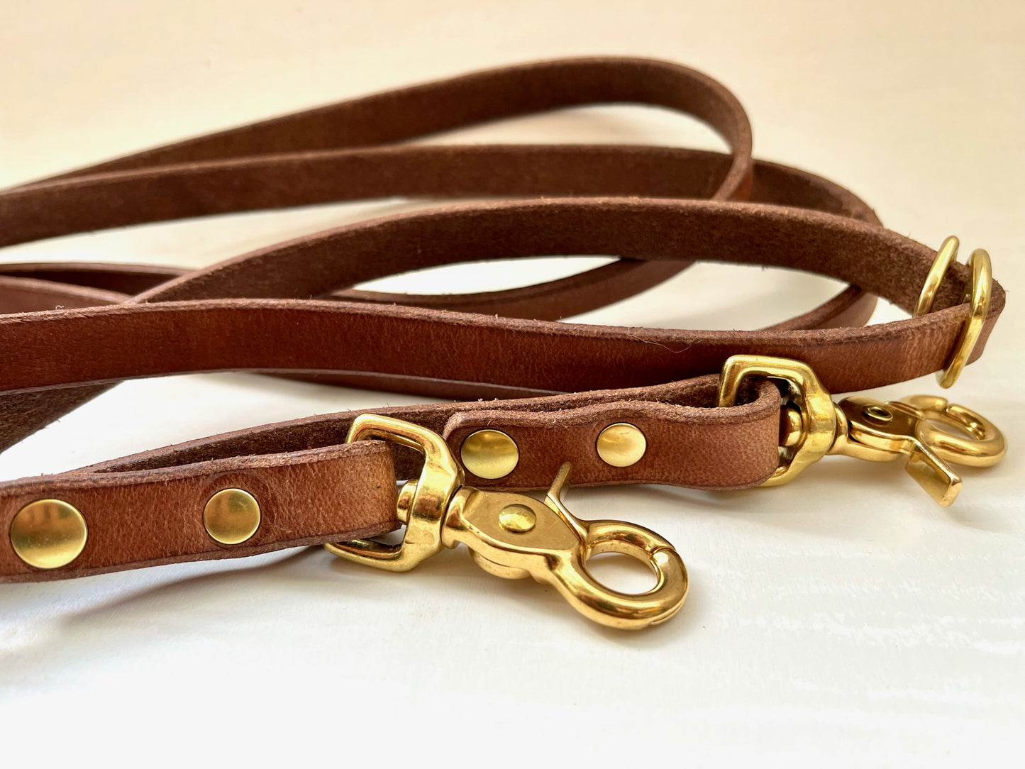 Laisse bandoulière en cuir multi-positions